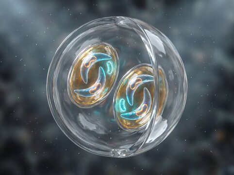 Cyclospora Cayetanensis Oocyst 3D Illustration of Parasite Causing Cyclosporiasis