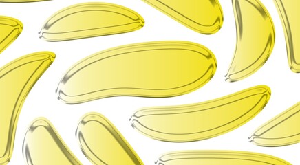 Obraz premium Liquid Chrome Loops - Light Yellow