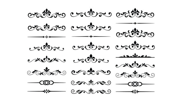 ornament vintage baroque arabesque motifs for invitations and logos