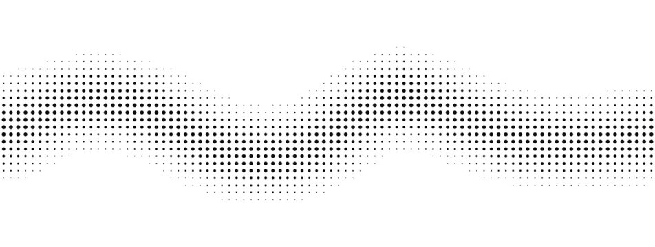Halftone dot pattern background, black and white pop art texture, abstract gradient halftone vector for comic book design and modern print