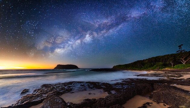 Milkyway Nightsky From Bombo Kiama Nsw