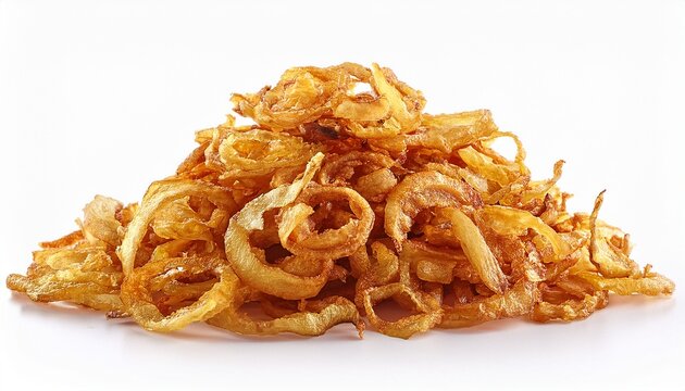 Pile Of Fried Gold Onion Isolated