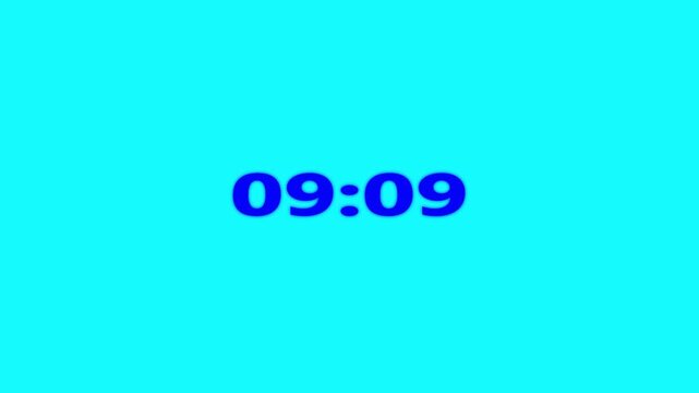 10 minute countdown animation from 600 seconds to 0 seconds.