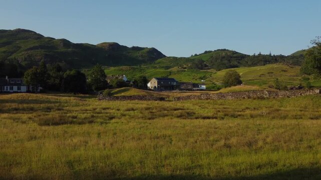 Drone. The Lake District, landscaoe shot. Cutaway. UK holiday. 