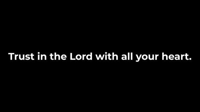 Proverbs 3:5 Trust In The Lord With All Your Heart | Christian Bible Motion Graphics