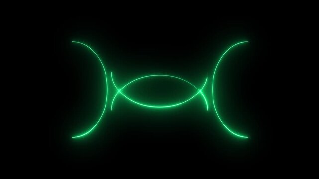 Futuristic Blue Neon Geometric Line Background Animation