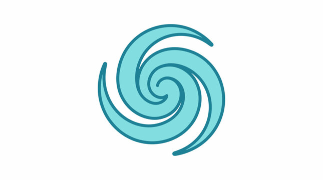 Stylized cyclone hurricane spiral icon vector illustration isolated on white background