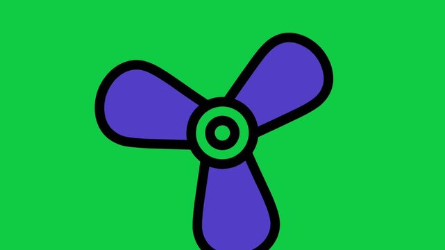 Purple Spinning Propeller Icon for Kids Video Editing