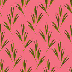 Fototapeta premium Tropical flower pattern seamless, silhouette of blooming, hand drawn botanical, Floral leaf for spring and Summer time, natural ornaments for textile, fabric, wallpaper, background design