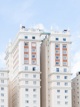 Luxury Twin Apartment Towers Against a Bright Sky