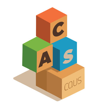 Contact us icon on wooden blocks isolated vector 