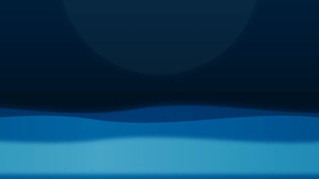 Abstract dark blue animated background with flowing wavy lines and faint moon.