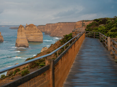 Boardwalk at Twelve Apostles in Victoria, Australia 
