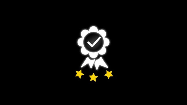 3 Star Rating Icon Animation, Customer Review and Feedback Concept