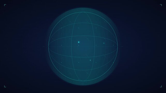 spinning globe network connectivity motion graphic element