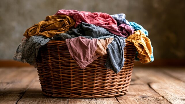 laundry basket inside the house