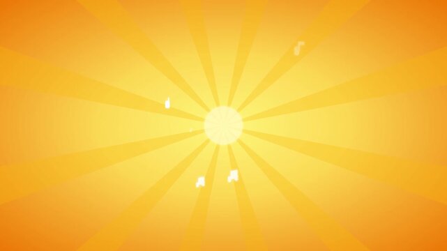 sunny citrus music notes with orange and yellow mix