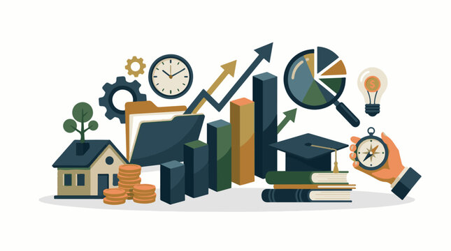 Business growth with financial educational and time management tools