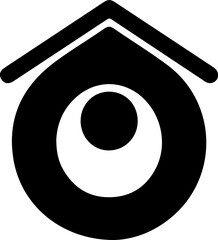 Minimalist chicken coop poultry house icon vector isolated © Lethal_Sid