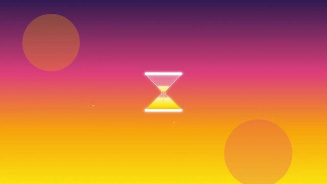 Sunset Orange Hourglass Evening Relaxation Concept