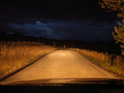 Rural Road at Night