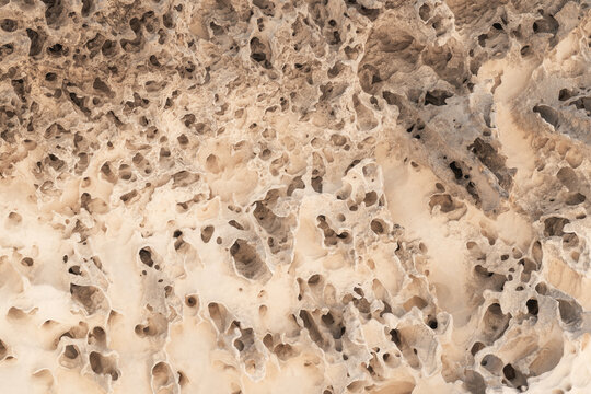Abstract Salt Erosion Coastal Cliff Side Formation
