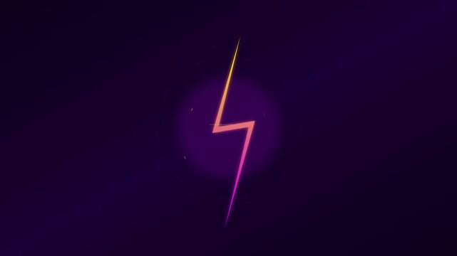 sustainable energy power bolt icon motion graphic