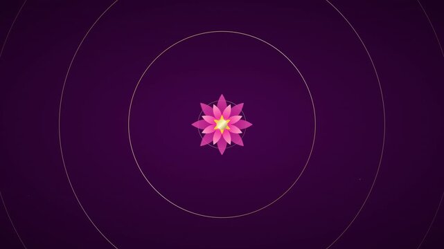Symmetric Lotus Flower Animation For Indian Wedding Cards