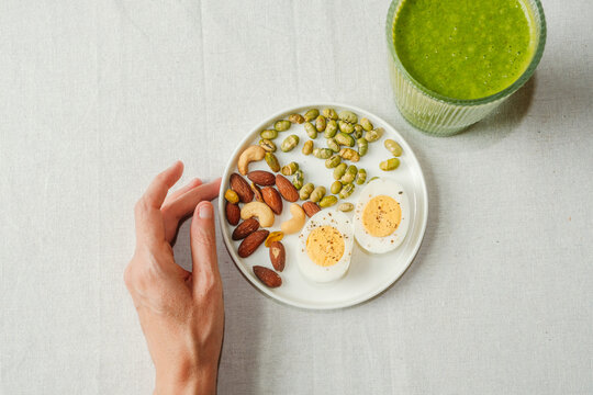 POV Eating Healthy Food Home Wellness