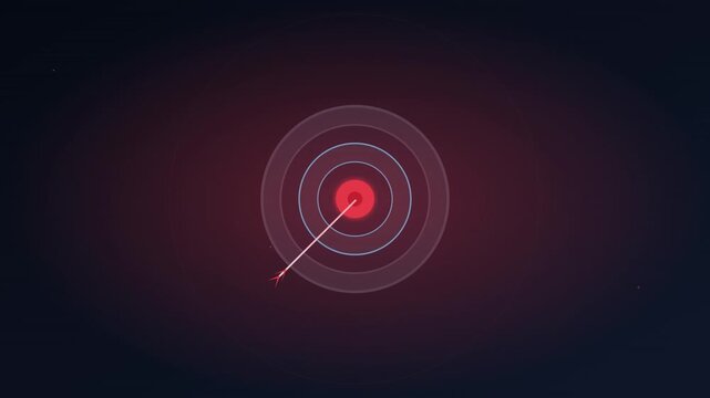 target marketing strategy arrow motion animation