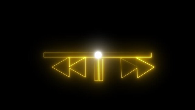 music play bar or music loading bar icon animation. play pause icon. social media timeline bar on black screen, music scroll bar animation. timeline player loading line
