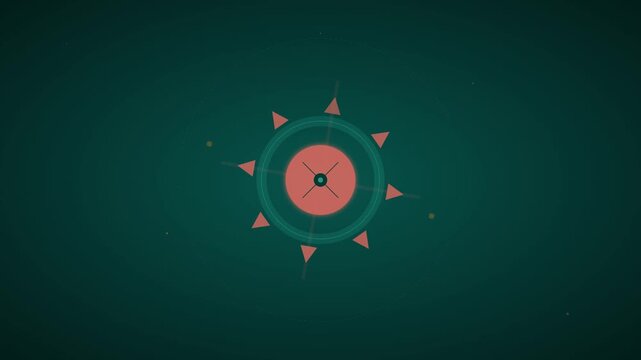 teal and terracotta flat design mandala vector animation