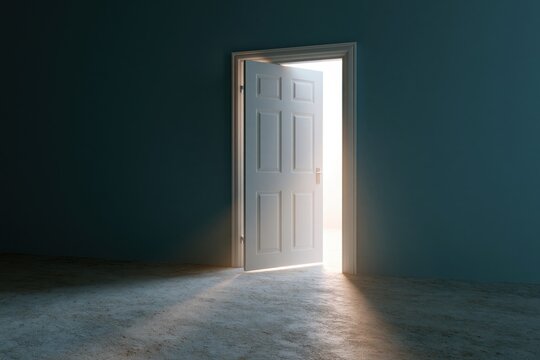 The Open Door With Light Streaming Into a Quiet Interior