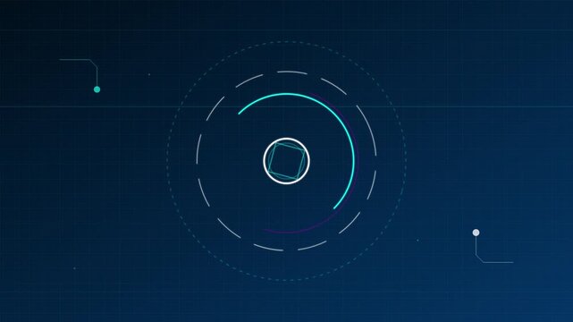 Tech Blueprint Mechanical Drawing Abstract Line Animation