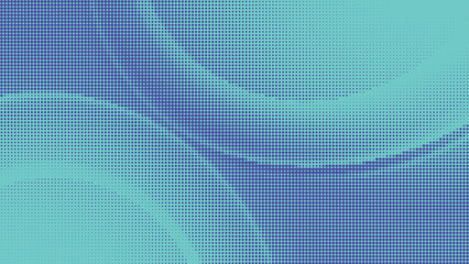 Naklejka premium Soft halftone curve background vector illustration in blue and teal gradient colors now.