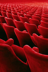 Obraz premium Red Theater Seats Array
