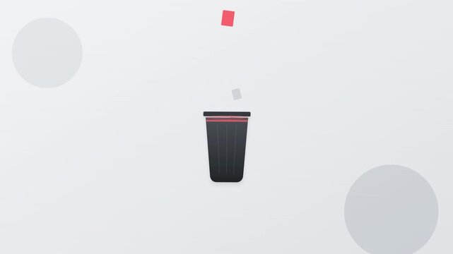 trash can delete remove cleanup waste motion