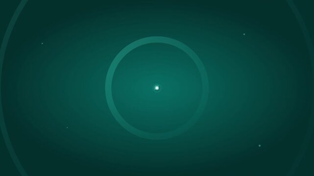tropical teal oceanic sound wave circle design