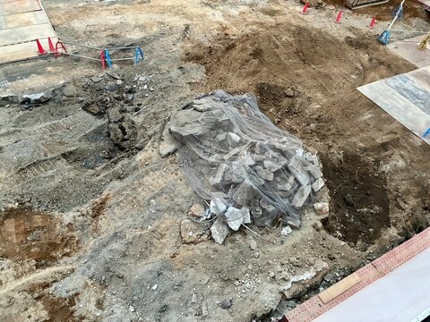 construction of a construction site in Japan