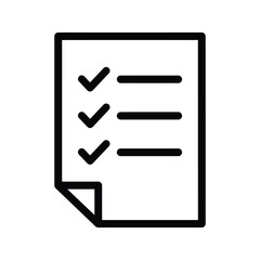 Fototapeta premium Checklist document icon