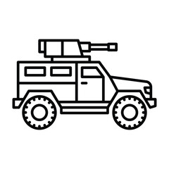 Fototapeta premium Armored vehicle icon