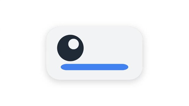 Minimalist motion graphic icon, abstract geometric animation of a day and night clean flat design UI element for web and apps