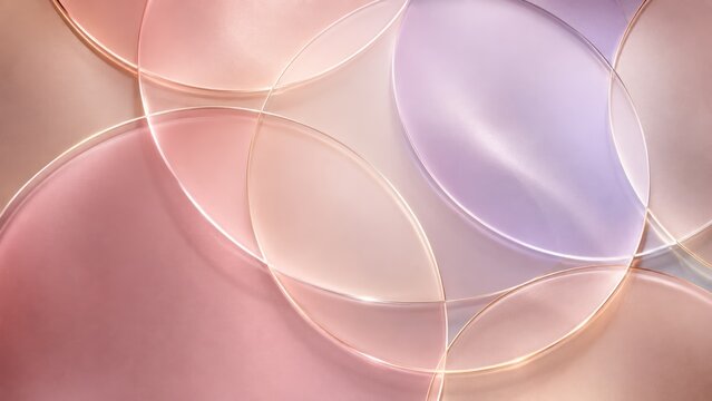 Abstract pastel overlays with golden lines modern art background