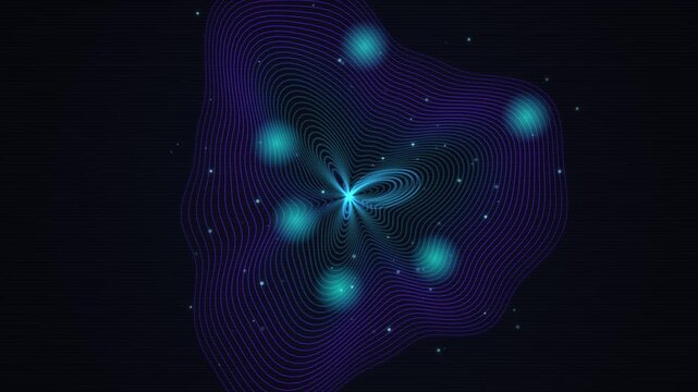 A vibrant digital illustration depicting a futuristic artificial intelligence interface with glowing nodes and connecting lines, symbolizing advanced technology and smart data networks