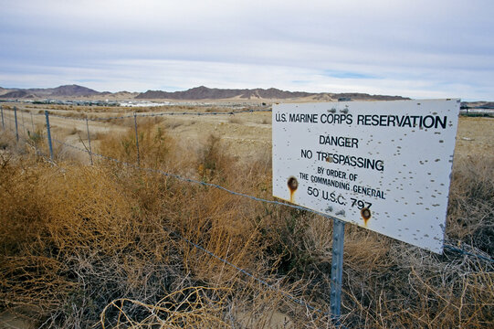  United States Marine Corps boundary fence.