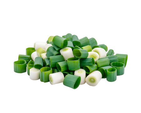 Chopped green onions or scallions cut into small pieces for cooking  fresh herb transparent background