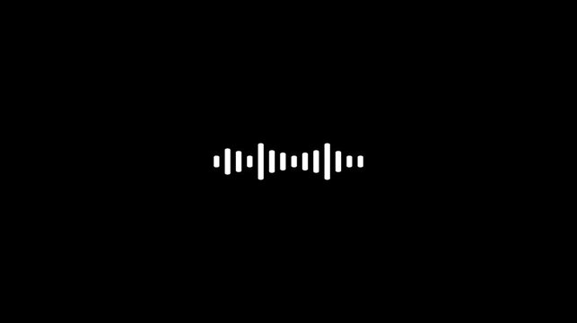 sound bar lever revel animation video on black background,Modern Sound Level Indicator Animation,Abstract  Audio Signal Pulse Video