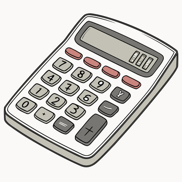 Calculator with numbers and operation buttons calculator operation calculation addition subtraction multiplication division equation quotient remainder fraction percentage geometry