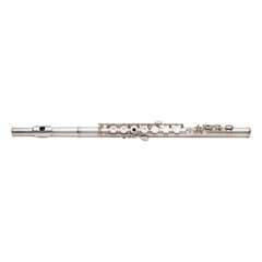 Classic silver transverse flute isolated on transparent background © shuphanida