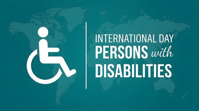 International day of persons with disabilities awareness campaign graphic with wheelchair symbol